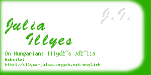 julia illyes business card